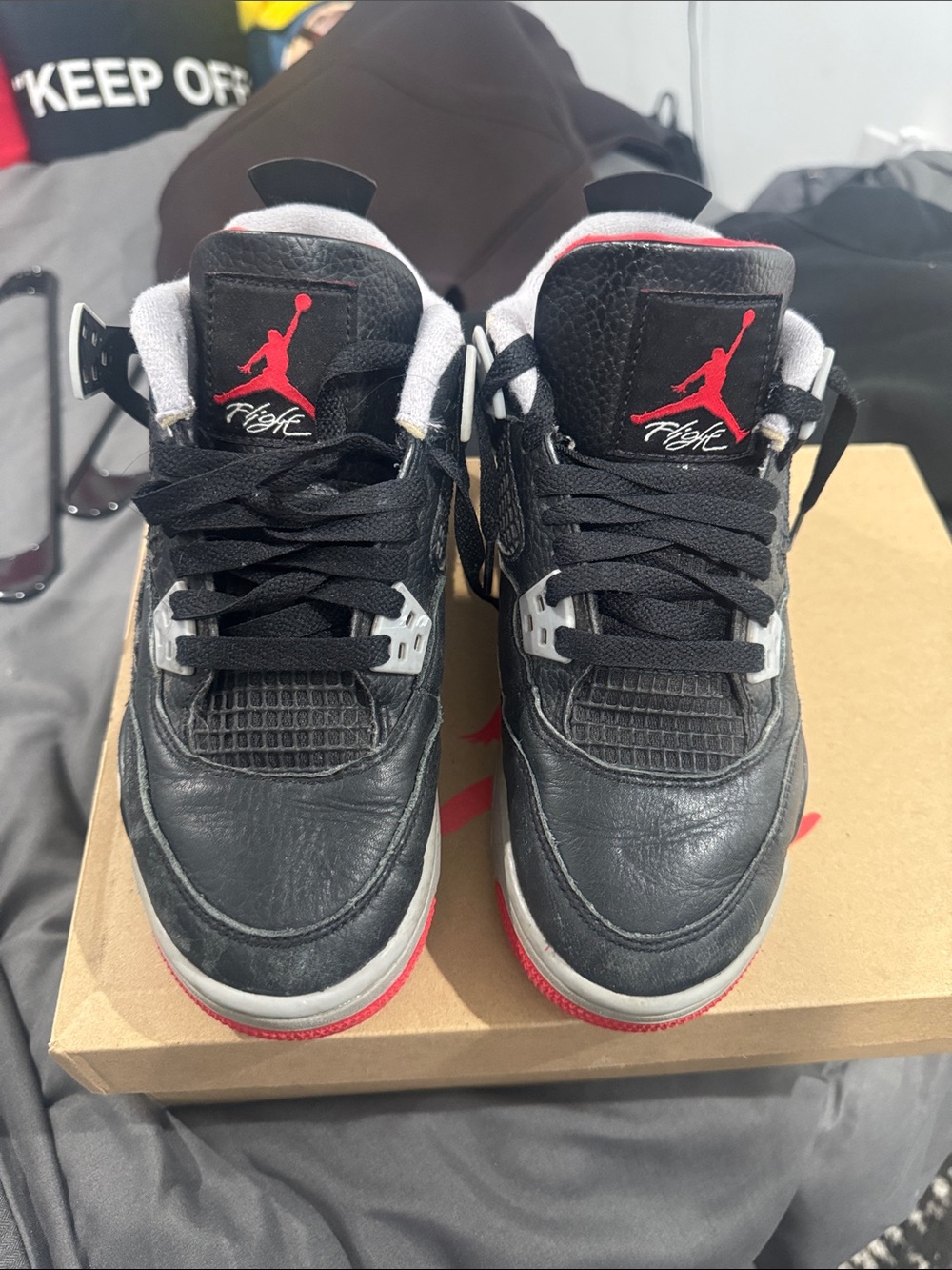 Jordan Kids Sneakers in Black with Red Accents